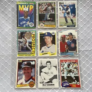 Paquete de 9 tarjetas de béisbol: McGriff-Goodman-Lynn-Lofton-Knicely - Imagen 1 de 11