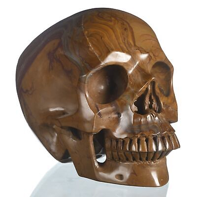 5.94  Natural Yellow Woodlike Jasper Skull Collectibles Metaphycal Healing33X04  • 151.90€