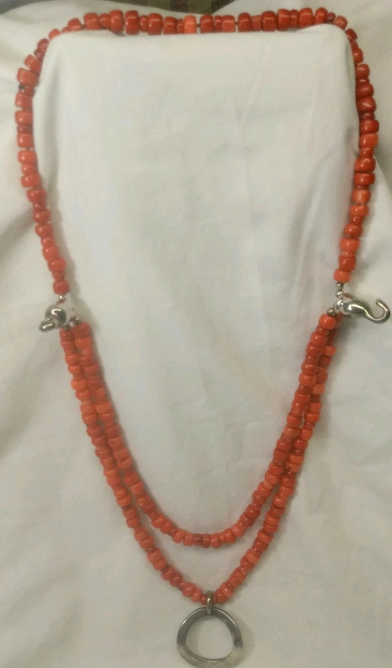 Collar Simone Sebbag Designs Coral Rojo Colgante Plata de Ley  Foto 1 de 4