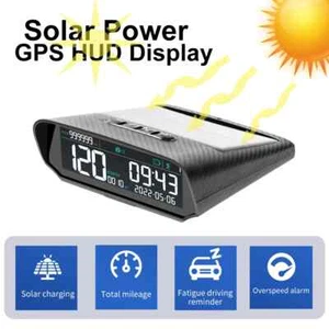 Solar HUD GPS Auto Head Up Display Funk Tacho Geschwindigkeit Satellitenzeit - Bild 1 von 20