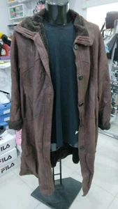MARESTER SHEARLING montone PRE-OWNED donna woman marrone VINTAGE tg 50 MON41L - Picture 1 of 7