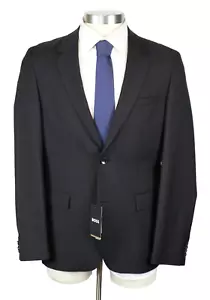 Boss Sport Coat 40 R Men's Black Open Red Slim Fit Virgin Wool Houston NWT $495 - Picture 1 of 12