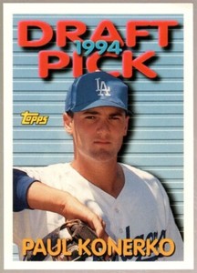 PAUL KONERKO MINT LOS ANGELES DODGERS ROOKIE CARD 112T RC SP 1994 TOPPS BASEBALL