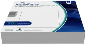 500 Mediarange Papiertaschen Karton ohne Fenster ohne Lasche BD / CD / DVD weiß - Bild 1 von 2