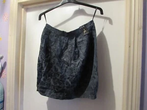 LADIES NAVY BLUE COLOURED FLORAL PATTERNED SHORT SKIRT SIZE 12 BY ATMOSPHERE - Picture 1 of 6