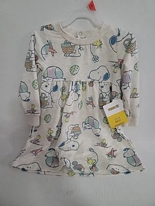 Peanuts Snoopy Happiness Inspires Style Easter Dress Oatmeal Heather NWT - Picture 1 of 1