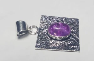 Crack Crystal Amethyst Handmade Gemstone Pendant Jewelry Pendent Size 1.5 Inches - Picture 1 of 5