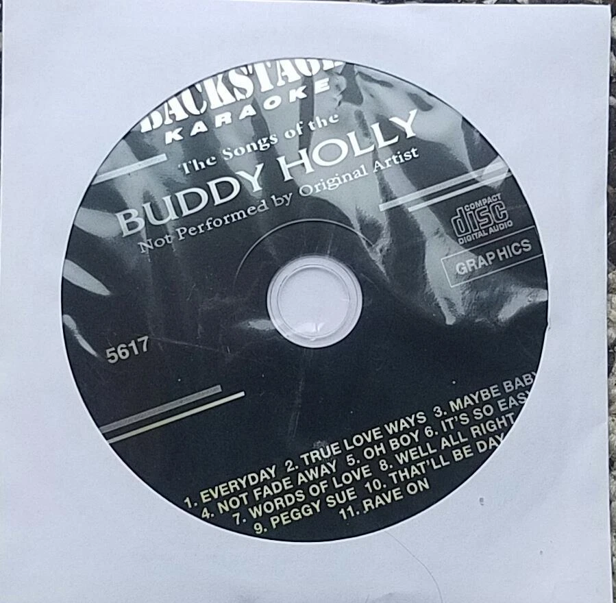 BUDDY HOLLY KARAOKE CDG DISC BACKSTAGE KARAOKE OLDIES MUSIC CD+G - Image 1 of 1