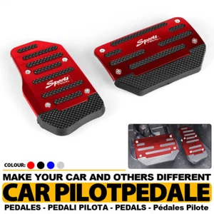 Automático Universal 2pcs Red Car Auto Racing Pedal Freno Gas Pad Cubierta de aluminio - Imagen 1 de 10