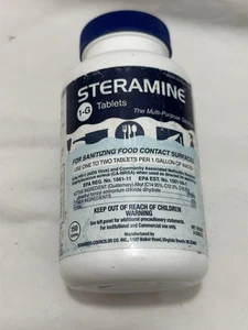 Steramine Quaternary Sanitizing Tablets 150 per Bottle (1 Bottle) - Picture 1 of 3