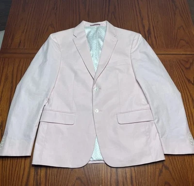 Abrigo Blazer Tommy Hilfiger Para Hombre Calce Moderno Deportivo 38 S Rosa Sólido Doble Ventilación Foto 1 de 4