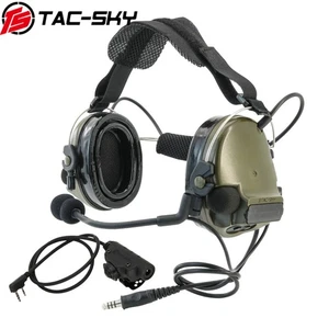 TS TAC-SKY Rear Headband Electronic Tactical Headset TSC3 Gehörschutz PTT - Bild 1 von 25