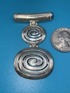 Vintage 925 Sterling Modernist Pendant - Picture 1 of 5