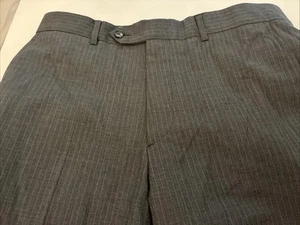 ✅NWOT Brooks Brothers Regent Fit Wool-Blend Pant Gray Pinstripes W34L31🇮🇹Italy - Picture 1 of 5