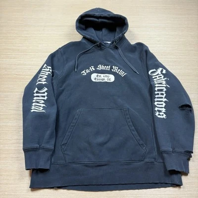 Sudadera con Capucha De Colección Y2K Motociclista Motocicleta Deporte Tek Fabricantes de Chapa L Chicago Foto 1 de 4