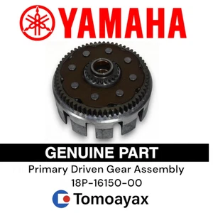Conjunto de engranaje accionado primario Yamaha 18P-16150-00 nuevo pieza original OEM de Japón - Imagen 1 de 8