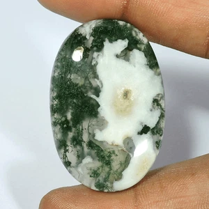 73.60Cts Genuine Green Garden Quartz Oval Shape Cabochon Loose Gemstone - Picture 1 of 2