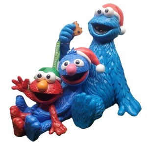 Sesamstraße Krümelmonster, Grover & Elmo große Weihnachtsfigur Neu - Bild 1 von 5