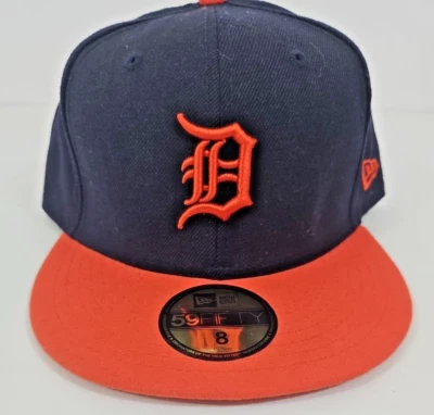 Detroit Black and orange New Era 59Fifty size 8" Baseball Cap - Image 1 of 4