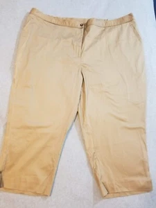 Catherines Secret Slimmer Capri Khaki Color Size 30W NWT - Picture 1 of 6