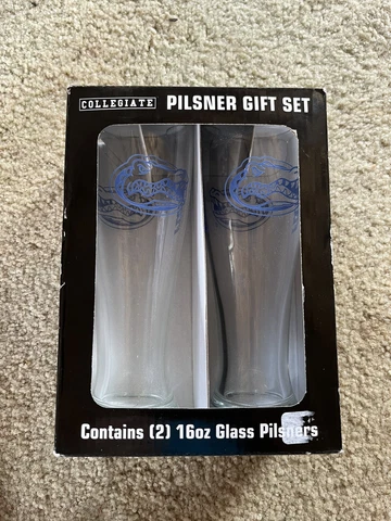 Florida Gators NCAA Gameday 16oz Pilsner Beer Glass Set 2 Cover
