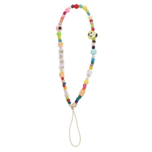 Alphabet Glass Hanging Rope Phone Short Chain Decorative Pendant - Zdjęcie 1 z 12