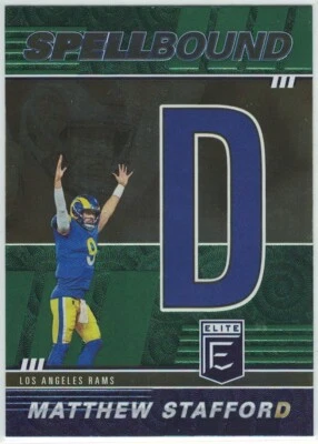 2022 Panini Donruss Elite Spellbound #SB-MS8 Matthew Stafford "D" Green Rams - Image 1 of 2