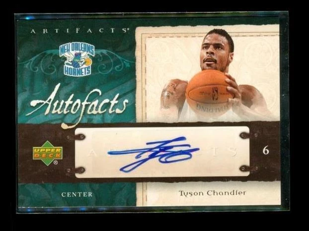 2007-08 Artifacts Autofacts Hornets Basketball Card AFTC Tyson Chandler Auto - Image 1 of 2