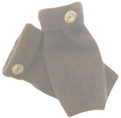 GUANTES SIN DEDOS MARRÓN OSCURO 100% CACHEMIR TALLA ÚNICA S M L OS MITONES MEDIO DEDO Foto 1 de 2