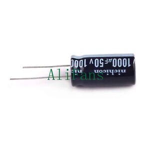 5PCS 1000uF 50V 105C Radial Electrolytic Capacitor 13x21mm AU