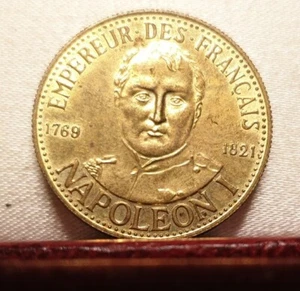 1821 1981 napoleon emperor French Small bronze Medal 21mm  - Picture 1 of 2