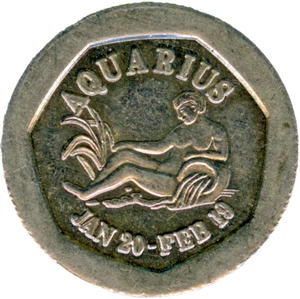 # GREAT BRITAIN • 1994 ☆ 10p • AQUARIUS ☆ NATIONAL TRANSPORT TOKEN ☆ JETON☆C6374 - Picture 1 of 4
