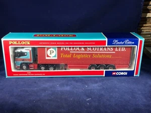 K-51 CORGI 1:50 SCALE DIE CAST TRUCK  - 76401 SCANIA CURTAINSIDE - POLLUCK LTD - Picture 1 of 6