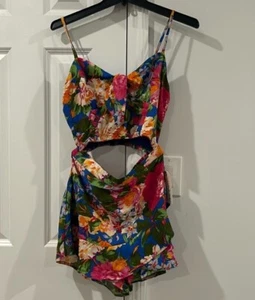 Band Of Gypsies Lottie & Holly Two Piece Floral Crop Top And Shorts Set NWT Sz M - Picture 1 of 8