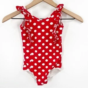 Remie Girl Minnie Red White Polka Dot Leo Leotard Size Girls 6 - Picture 1 of 5