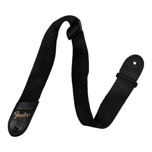 Fender Original Gold Logo Ace Style Black Guitar Strap - Picture 1 of 6