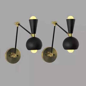 Italian Sputnik Wall Light Wall Fixture Lamps Mid Century Wall Sconce Pair Lamp - Picture 1 of 9