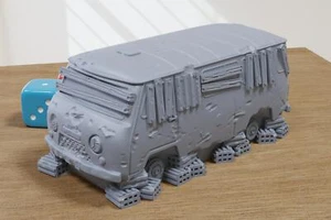Wrecked Soviet Van - 3D Printed Vehicle for Miniature Tabletop Wargames TTRPG - Picture 1 of 5