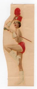 Vtg Water Transfer Decal Pin Up Girl Marching Band Cutie - Picture 1 of 1
