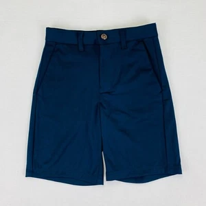 Izod Shorts Kid's Chino Flat Front Lightweight Cotton Navy Blue New without Tags - Picture 1 of 8