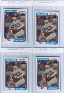2020 Topps Archives Dustin May Rookie #141 Los Angels Dodgers 4 card LOT mint - Picture 1 of 2