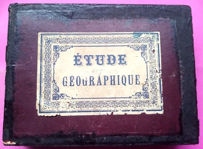 c. 1900 - PETIT JEU DE CUBES "ETUDES GEOGRAPHIQUES" ANCIEN - JOUET XIXe FRANCE - Photo 1/4