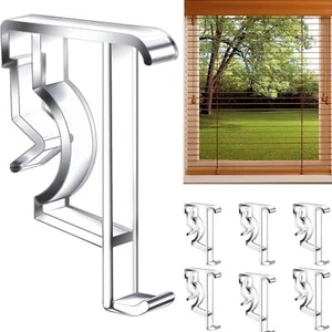 Blind Clips, 2 Inch Clear Valance 6 Pcs Clips for 2 inch - Picture 1 of 7