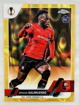 Arnaud Kalimuendo 2022-23 Topps Chrome UEFA UCC Gold Lava RC PR:35 SSP Stade - Image 1 of 3