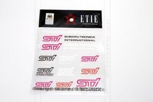 Full Sheet STI SUBARU Tecnica International Logo Decals Stickers Auto Car Window
