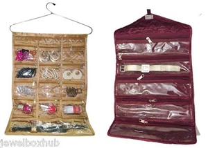 COMBO 2 SET 5 & 13 POCKET'S WATCH BRACELET ANKLET HANGING BAG JEWELRY STORAGE - Picture 1 of 4