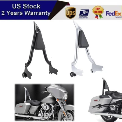 24''Sissy Bar Backrest for Harley Touring Road King Street Electra Glide 97-2008 - Image 1 of 4
