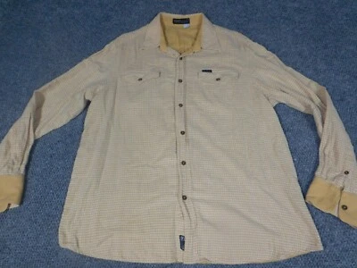Camisa Rocawear XL Extra Grande Amarilla Para Hombre A Cuadros Botón Y2K Hip-hop Clásica Foto 1 de 4