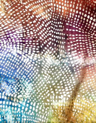 Tecido metálico tingido padrão ponto remanescente material peça 44 x 68 algodão - Imagem 1 de 4