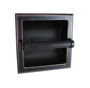 Oil Rubbed Bronze Wall Mounted Heavy Duty Recessed Toilet Paper Holder - Picture 1 of 4